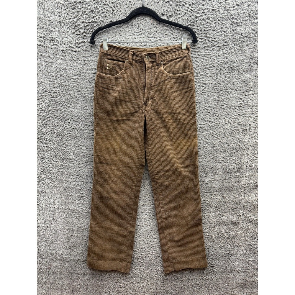Vintage Givenchy High Rise Straight Leg Corduroy Trousers Brown Womens Size 30